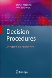 Decision Procedures An Algorithmic Point of View  Cover Image