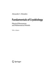 Fundamentals of Cryobiology Physical Phenomena and Mathematical Models  Cover Image