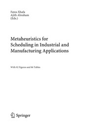 Metaheuristics for Scheduling in Industrial and Manufacturing Applications Cover Image
