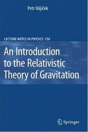 An Introduction to the Relativistic Theory of Gravitation Cover Image