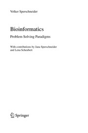 Bioinformatics Problem Solving Paradigms  Cover Image