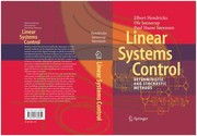 Linear Systems Control Deterministic and Stochastic Methods  Cover Image