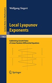 Local Lyapunov Exponents Sublimiting Growth Rates of Linear Random Differential Equations  Cover Image