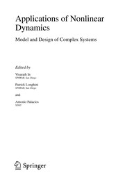 Applications of Nonlinear Dynamics Model and Design of Complex Systems  Cover Image