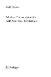 Modern Thermodynamics with Statistical Mechanics Cover Image
