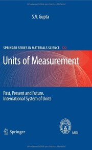 Units of Measurement Past, Present and Future. International System of Units  Cover Image