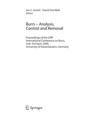 Burrs - Analysis, Control and Removal Proceedings of the CIRP International Conference on Burrs, 2nd-3rd April, 2009, University of Kaiserslautern, Germany  Cover Image