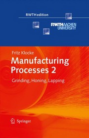 Manufacturing Processes 2 Grinding, Honing, Lapping  Cover Image