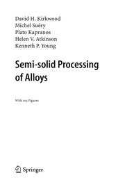 Semi-solid Processing of Alloys Cover Image