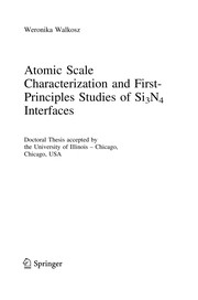 Atomic Scale Characterization and First-Principles Studies of Si₃N₄ Interfaces Cover Image