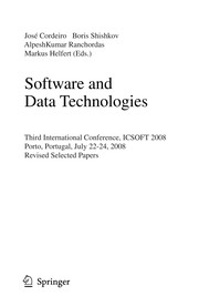 Software and Data Technologies Third International Conference, ICSOFT 2008, Porto, Portugal, July 22-24, 2008, Revised Selected Papers  Cover Image