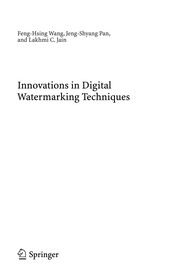 Innovations in Digital Watermarking Techniques Cover Image