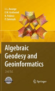 Algebraic Geodesy and Geoinformatics Cover Image