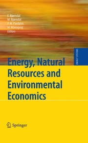 Energy, Natural Resources and Environmental Economics Cover Image