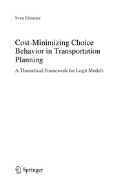 Cost-Minimizing Choice Behavior in Transportation Planning A Theoretical Framework for Logit Models  Cover Image