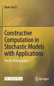 Constructive Computation in Stochastic Models with Applications The RG-Factorization  Cover Image