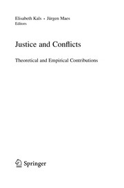 Justice and Conflicts Theoretical and Empirical Contributions  Cover Image