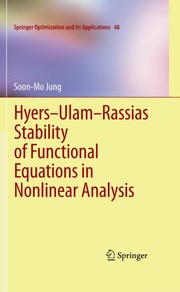 Hyers-Ulam-Rassias Stability of Functional Equations in Nonlinear Analysis Cover Image