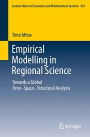Empirical Modelling in Regional Science Towards a Global Time‒Space‒Structural Analysis  Cover Image
