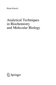 Analytical Techniques in Biochemistry and Molecular Biology Cover Image