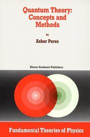 Quantum theory : concepts and methods  Cover Image