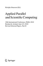 Applied Parallel and Scientific Computing 10th International Conference, PARA 2010, Reykjavík, Iceland, June 6-9, 2010, Revised Selected Papers, Part II  Cover Image