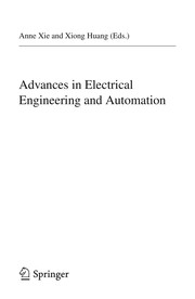 Advances in Electrical Engineering and Automation Cover Image
