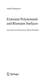 Extremal Polynomials and Riemann Surfaces Cover Image