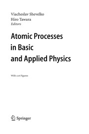 Atomic Processes in Basic and Applied Physics Cover Image