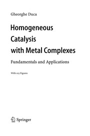 Homogeneous Catalysis with Metal Complexes Fundamentals and Applications  Cover Image