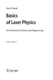 Basics of Laser Physics For Students of Science and Engineering  Cover Image