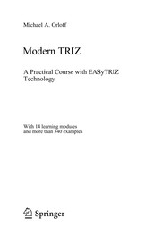 Modern TRIZ A Practical Course with EASyTRIZ Technology  Cover Image