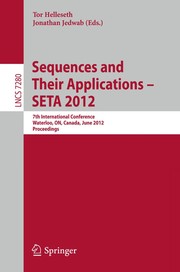 Sequences and Their Applications – SETA 2012 7th International Conference, Waterloo, ON, Canada, June 4-8, 2012. Proceedings  Cover Image