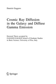 Cosmic Ray Diffusion in the Galaxy and Diffuse Gamma Emission Cover Image
