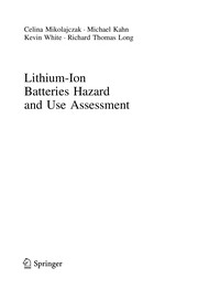 Lithium-Ion Batteries Hazard and Use Assessment Cover Image