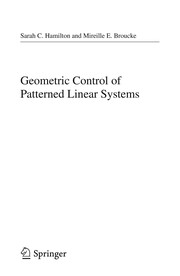 Geometric Control of Patterned Linear Systems Cover Image