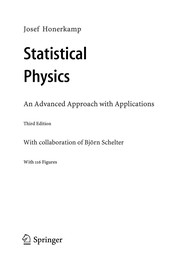 Statistical Physics An Advanced Approach with Applications  Cover Image