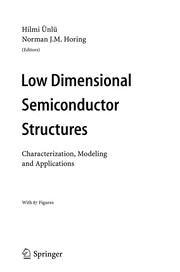 Low Dimensional Semiconductor Structures Characterization, Modeling and Applications  Cover Image