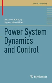 Power system dynamics and control  Cover Image