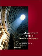 Marketing research :  methodological foundations  Cover Image