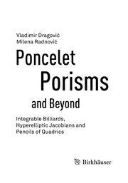 Poncelet Porisms and Beyond Integrable Billiards, Hyperelliptic Jacobians and Pencils of Quadrics  Cover Image