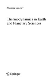 Thermodynamics in earth and planetary sciences /  Cover Image