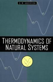 Thermodynamics of natural systems /  Cover Image