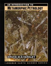 An introduction to metamorphic petrology /  Cover Image