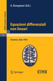 Equazioni differenziali non lineari Cover Image