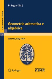 Geometria aritmetica e algebrica Cover Image