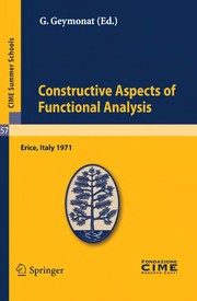 Constructive Aspects of Functional Analysis Cover Image