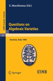 Questions on Algebraic Varieties Cover Image