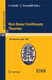 Non-linear Continuum Theories Cover Image