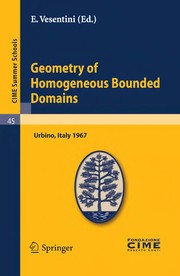 Geometry of Homogeneous Bounded Domains Cover Image